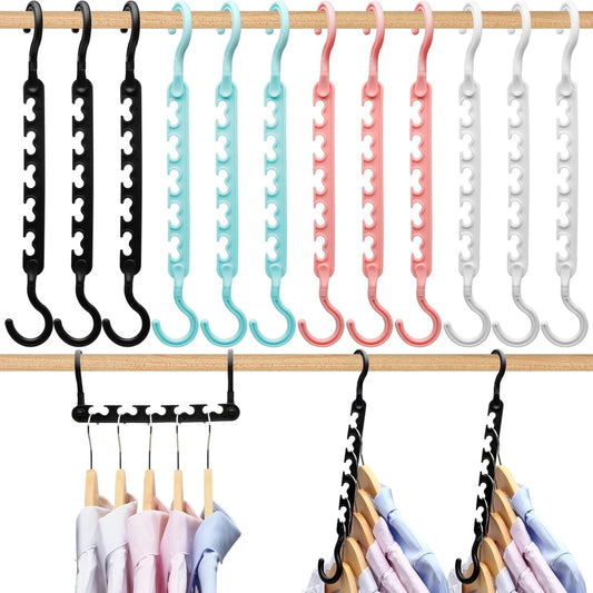 Set de 12 Perchas Multifuncionales para Armario