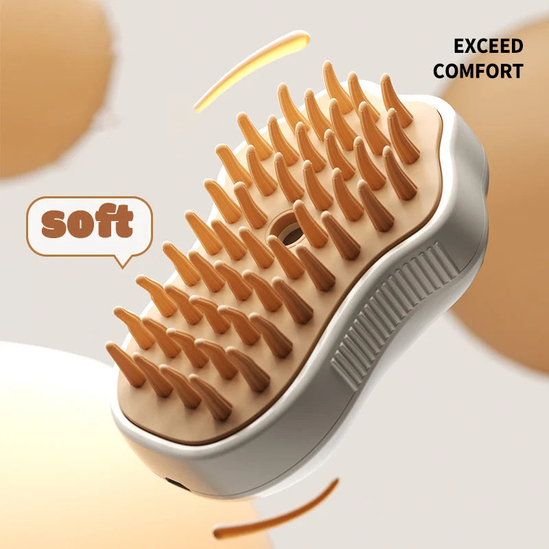 3-in-1 Steam Pet Grooming Brush